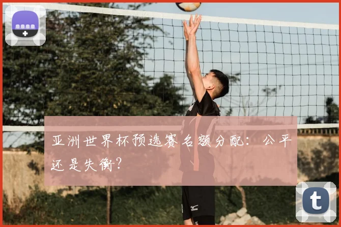亚洲世界杯预选赛名额分配：公平还是失衡？
